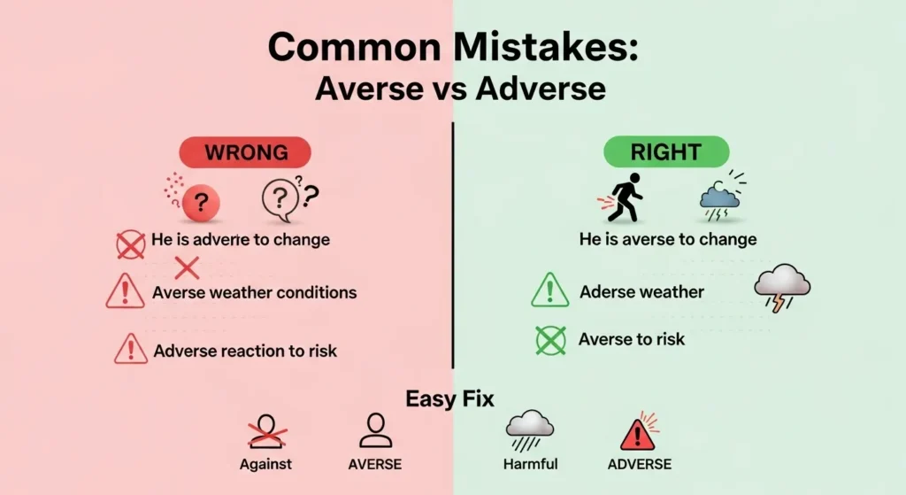 Common Mistakes with Averse or Adverse