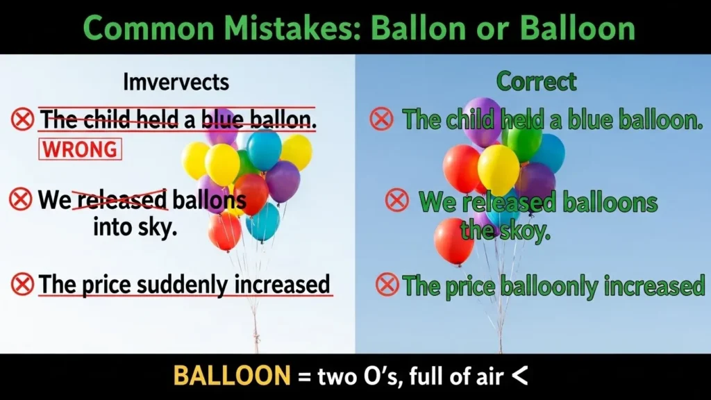 Common Mistakes with Ballon or Balloon