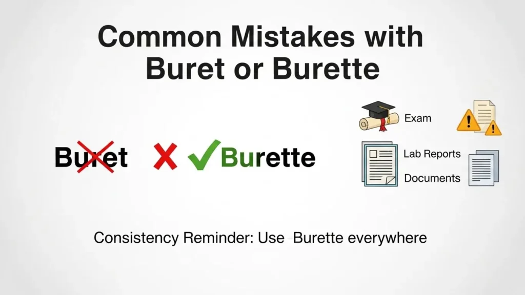 Common Mistakes with Buret or Burette