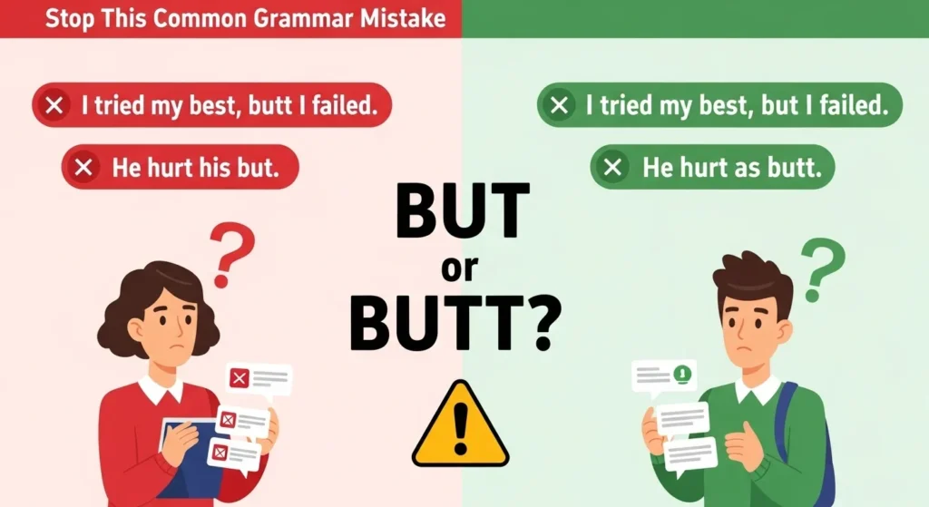 Common Mistakes with Butt or But
