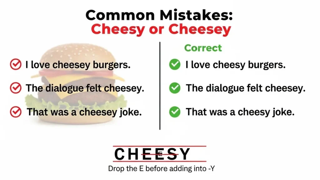 Common Mistakes with Cheesy or Cheesey
