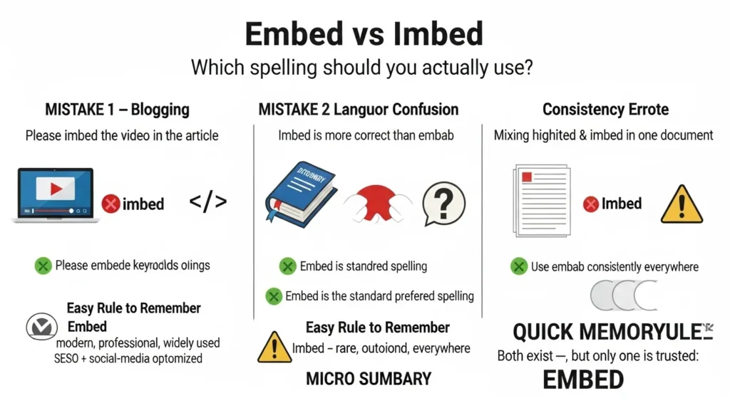 Common Mistakes with Embed or Imbed
