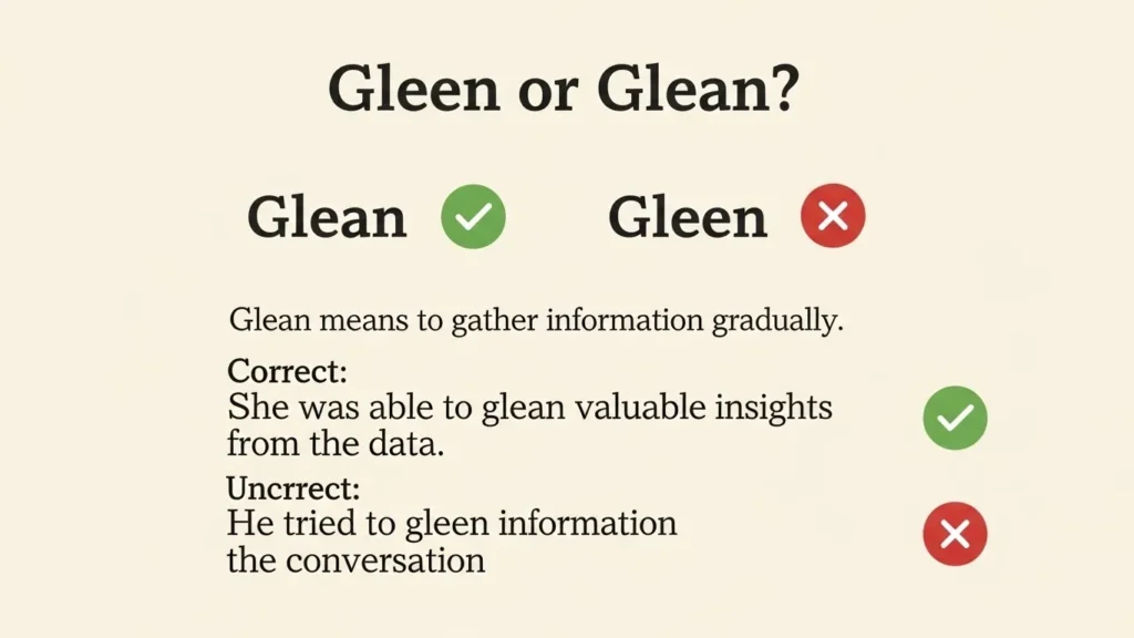 Common Mistakes with Gleen or Glean