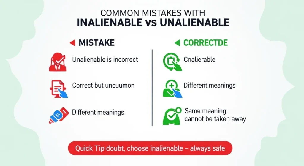 Common Mistakes with Inalienable or Unalienable