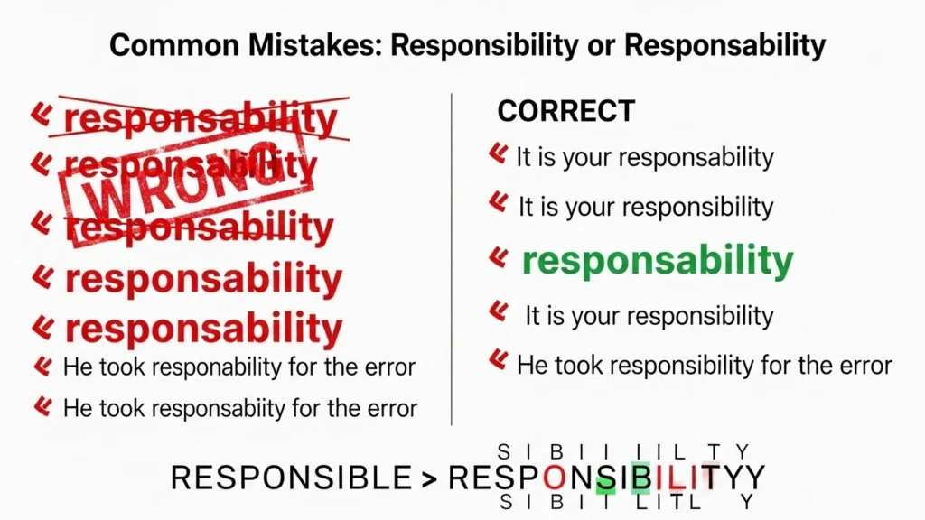 Common Mistakes with Responsibility or Responsability