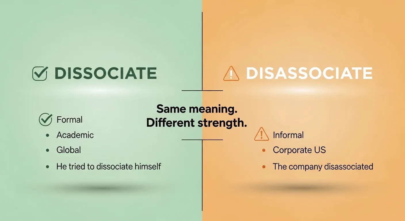 disassociate or dissociate