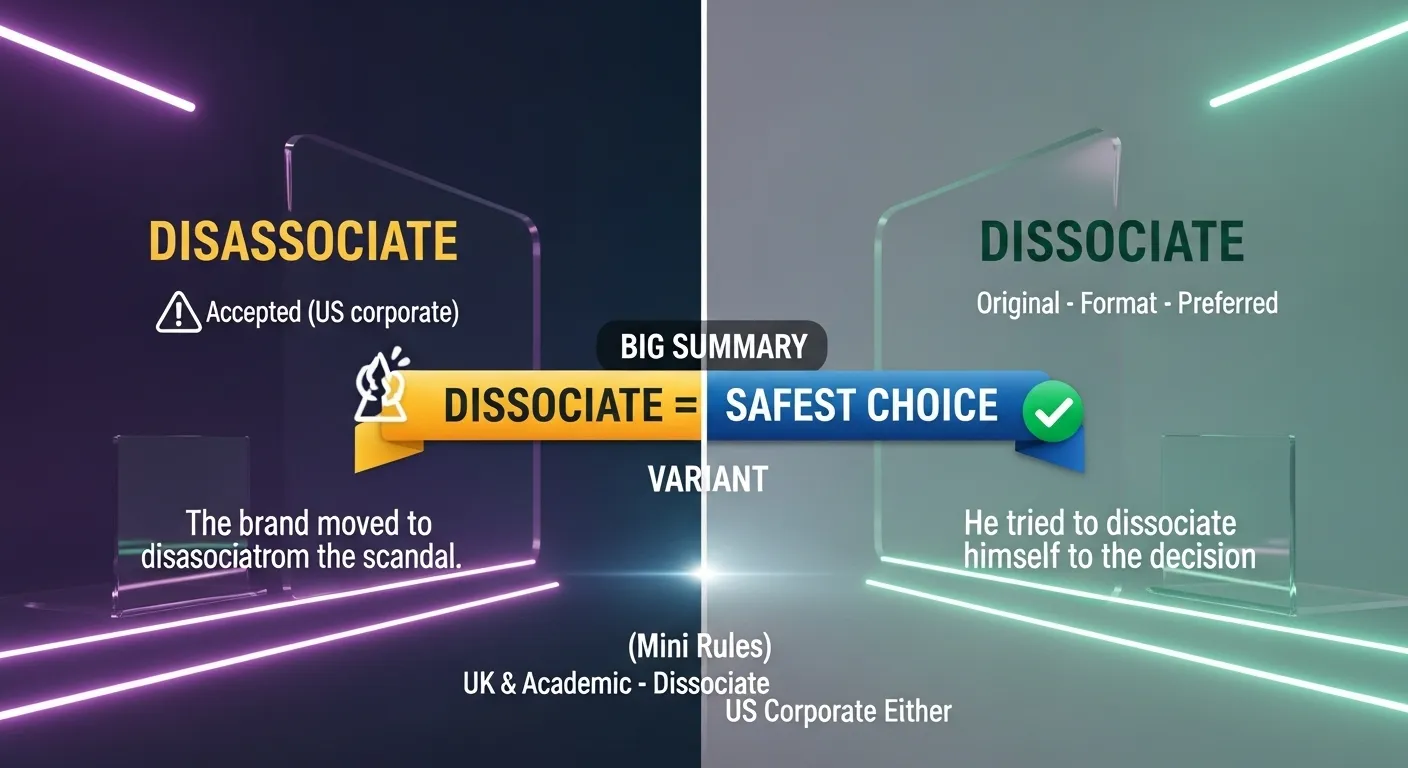disassociate or dissociate