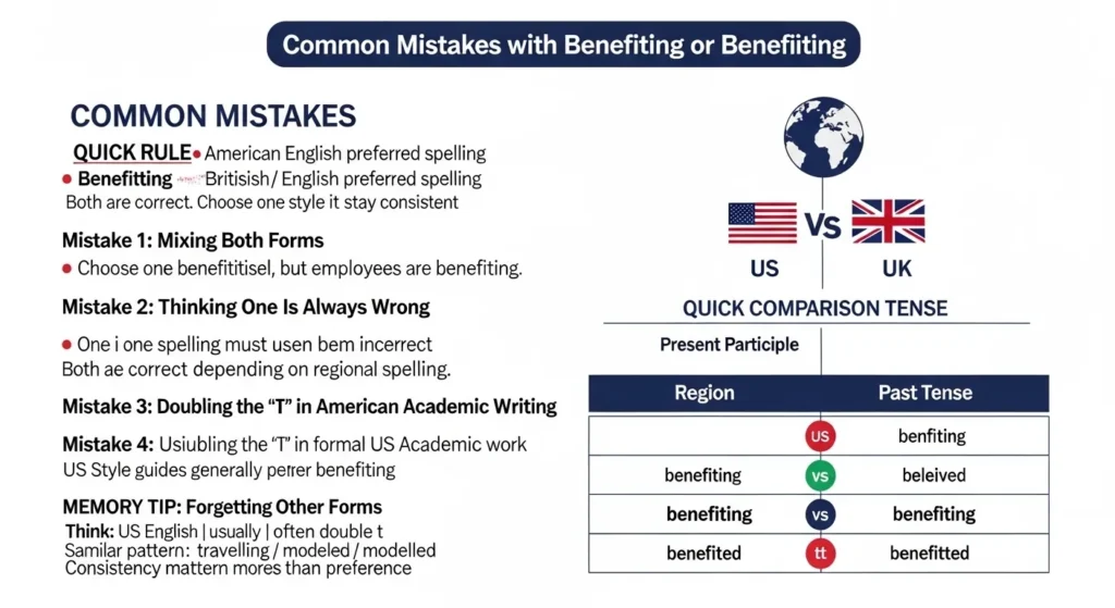 Common Mistakes with Benefiting or Benefitting