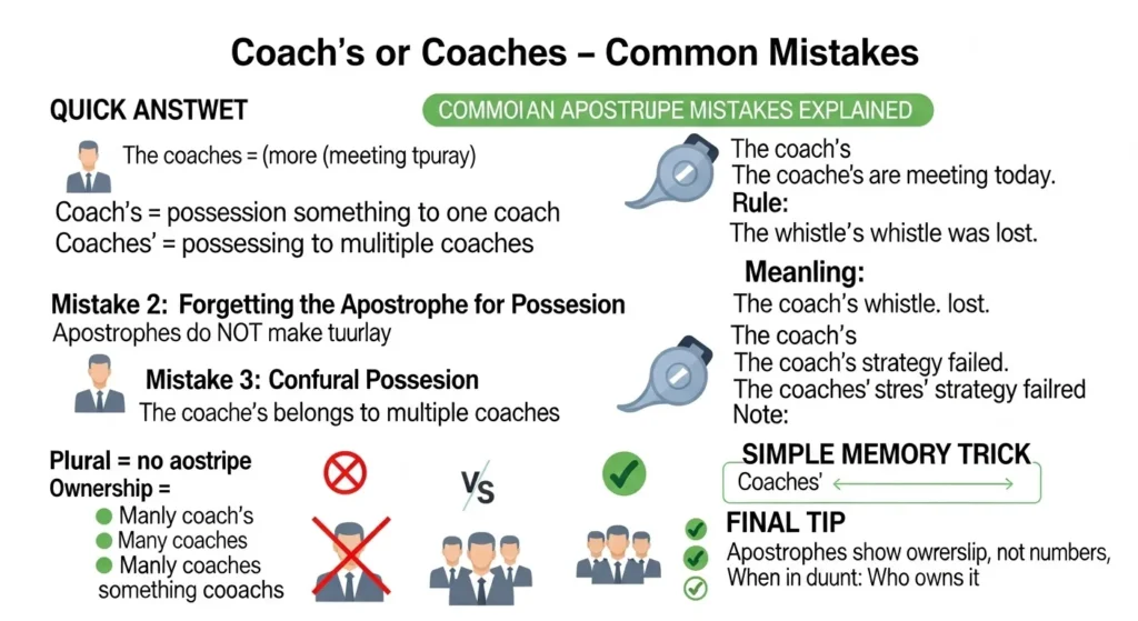 Common Mistakes with Coach’s or Coaches