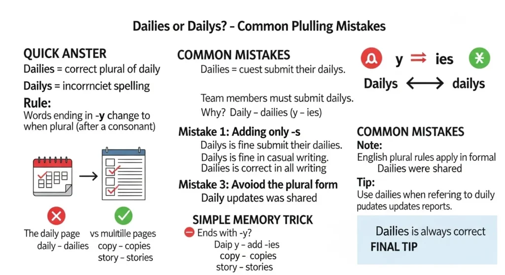 Common Mistakes with Dailies or Dailys