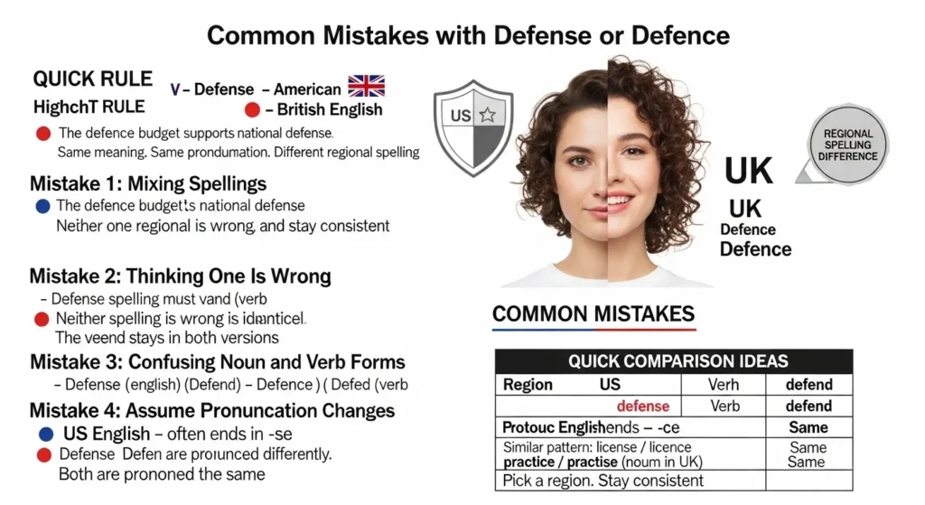 Common Mistakes with Defense or Defence