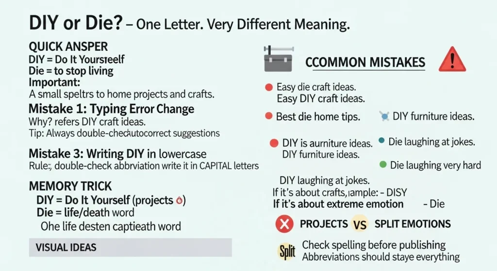Common Mistakes with DIY or Die