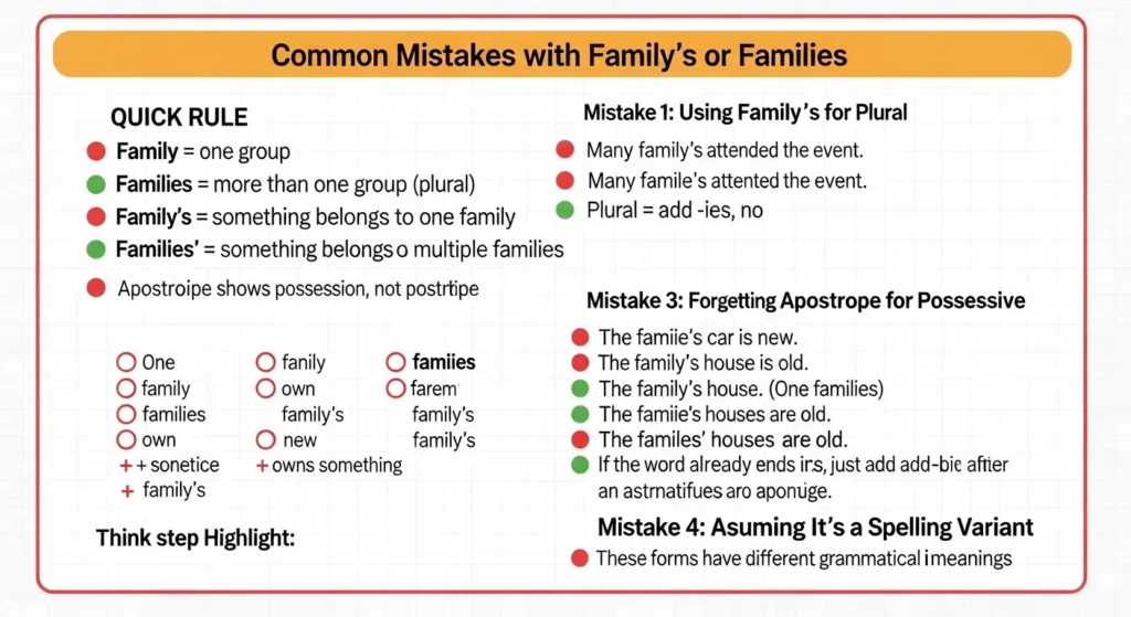 Common Mistakes with Family’s or Families