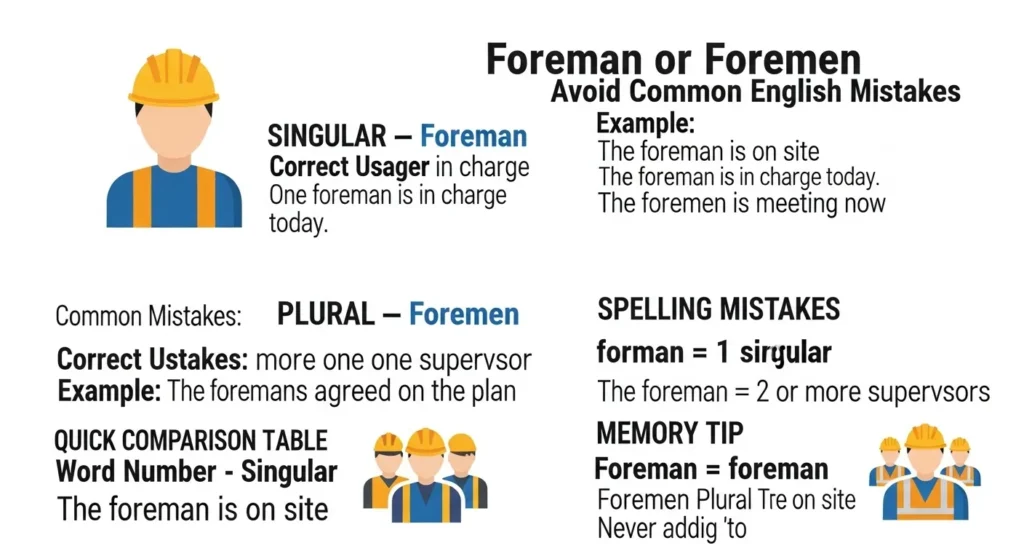 Common Mistakes with Foreman and Foremen