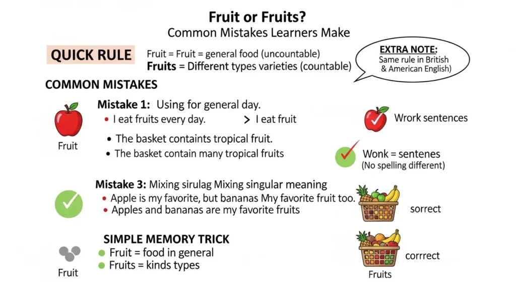 Common Mistakes with Fruit or Fruits