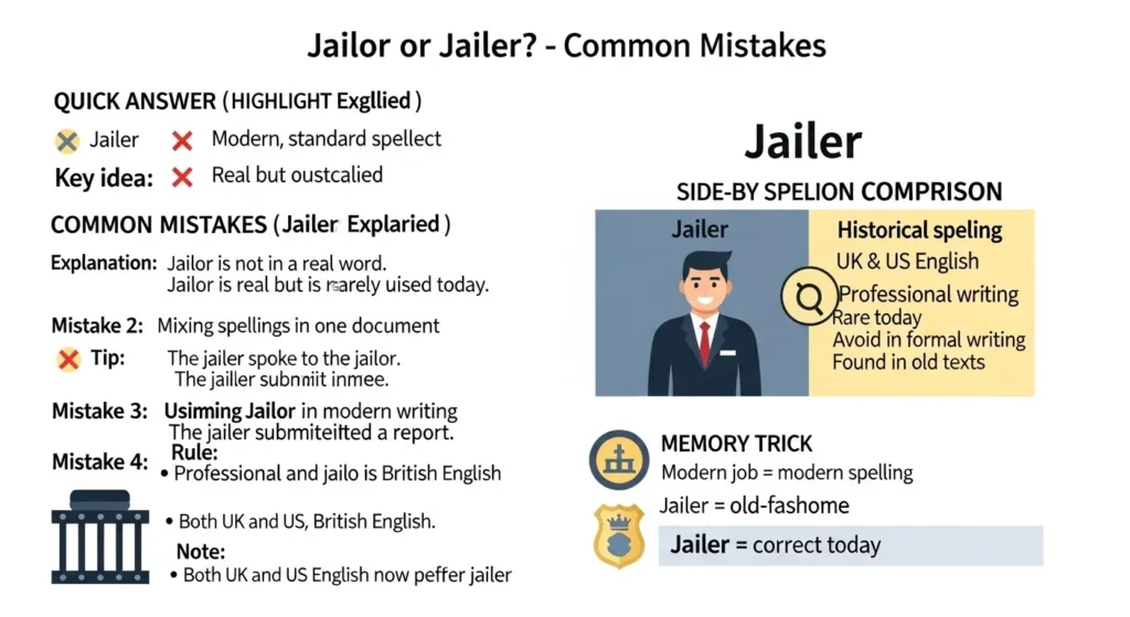 Common Mistakes with Jailor or Jailer
