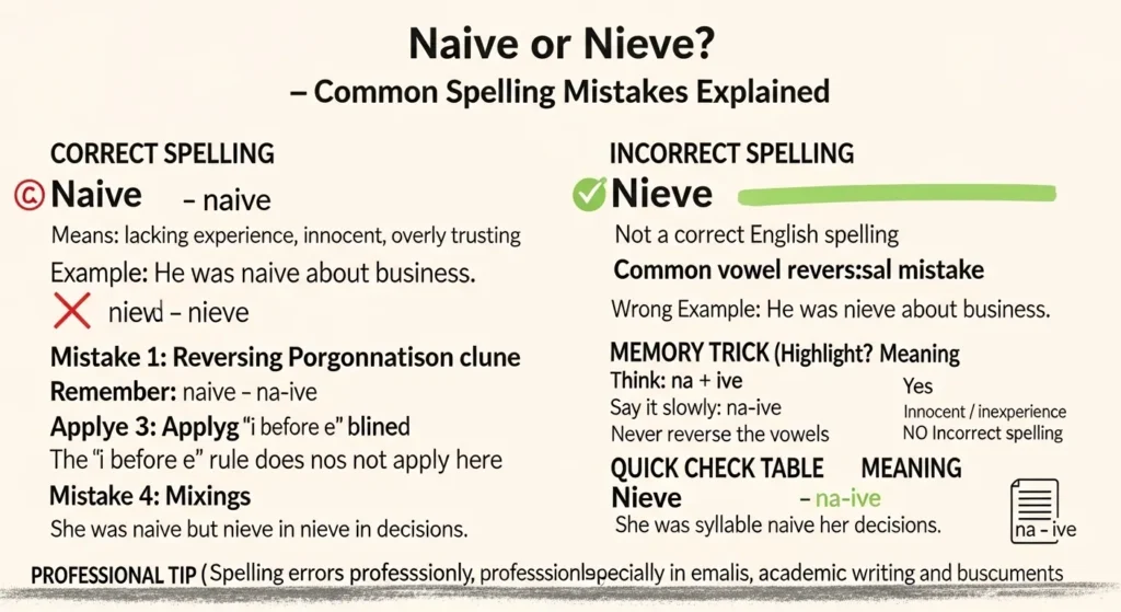 Common Mistakes with Naive or Nieve