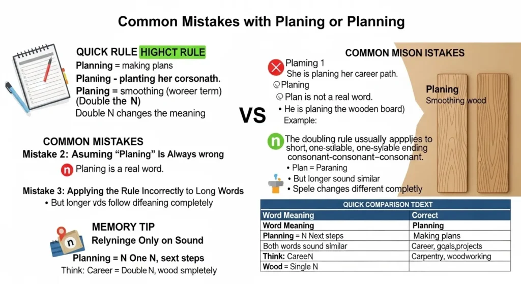 Common Mistakes with Planing or Planning