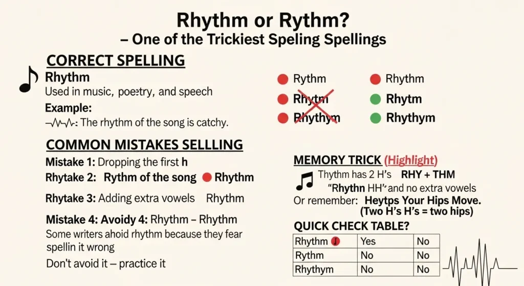 Common Mistakes with Rhythm or Rythm