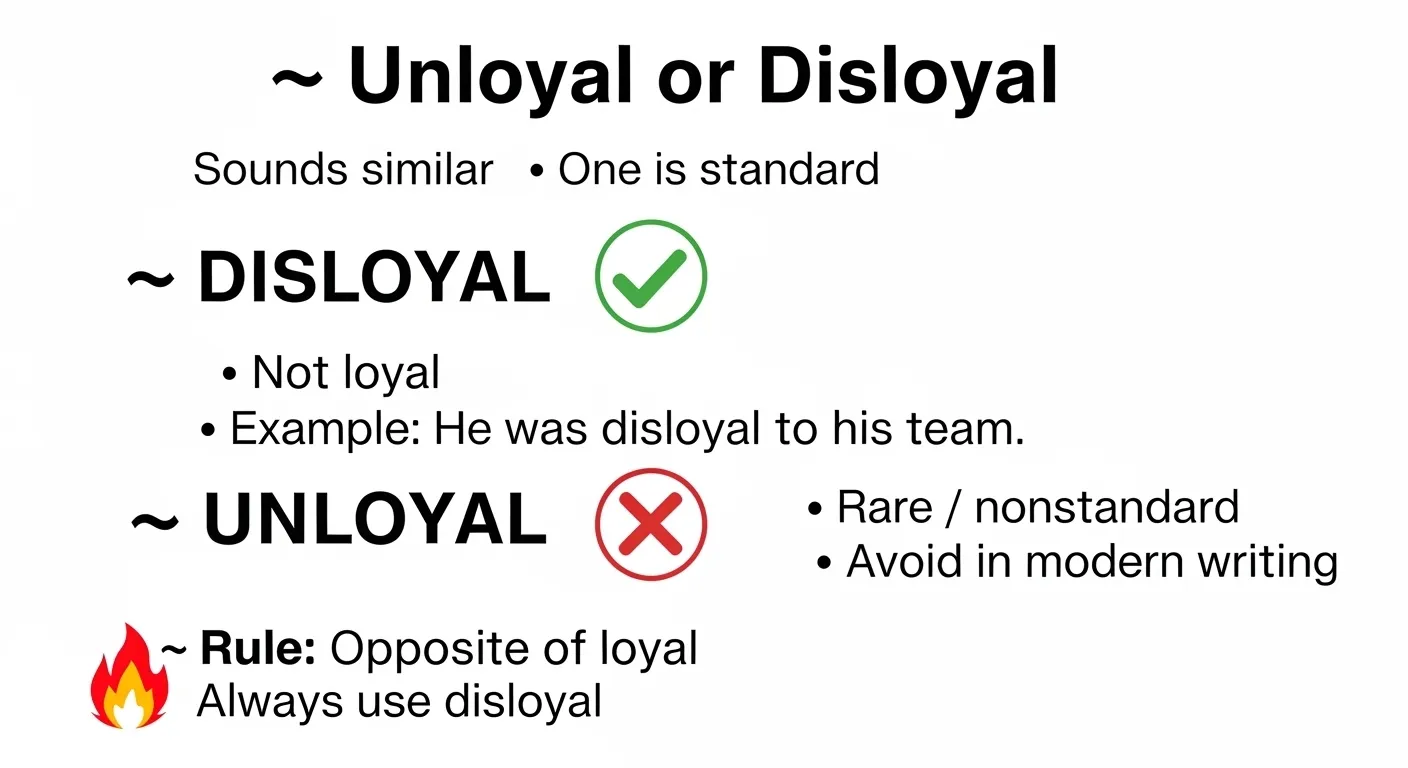 unloyal or disloyal
