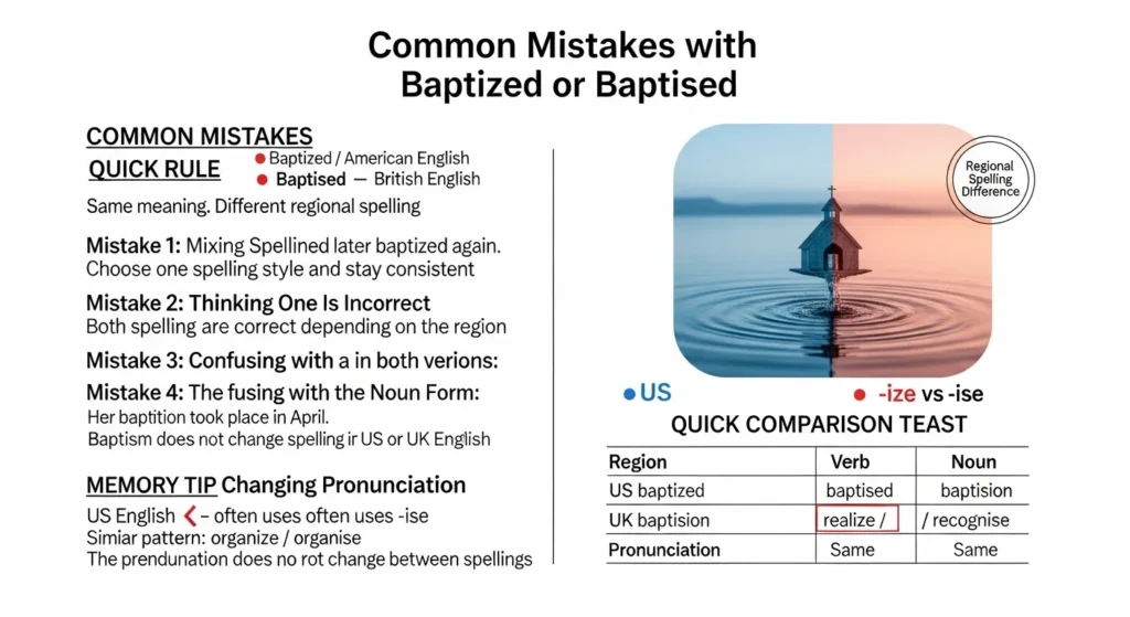 Common Mistakes with Baptized or Baptised