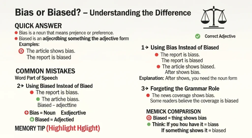 Common Mistakes with Bias or Biased