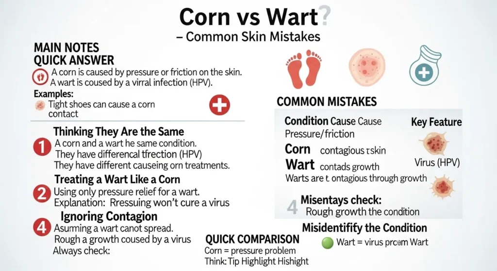 Common Mistakes with Corn or Wart