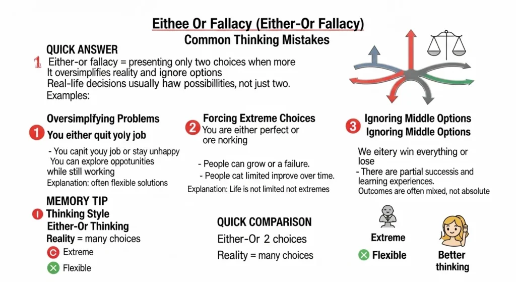 Common Mistakes with Either or Fallacy