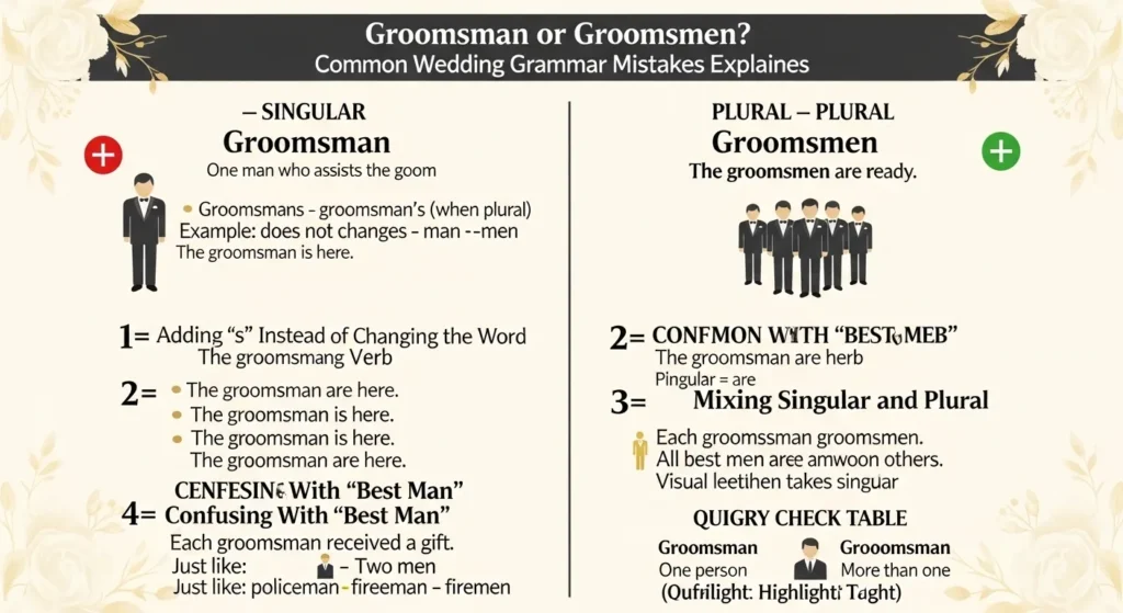 Common Mistakes with Groomsman or Groomsmen