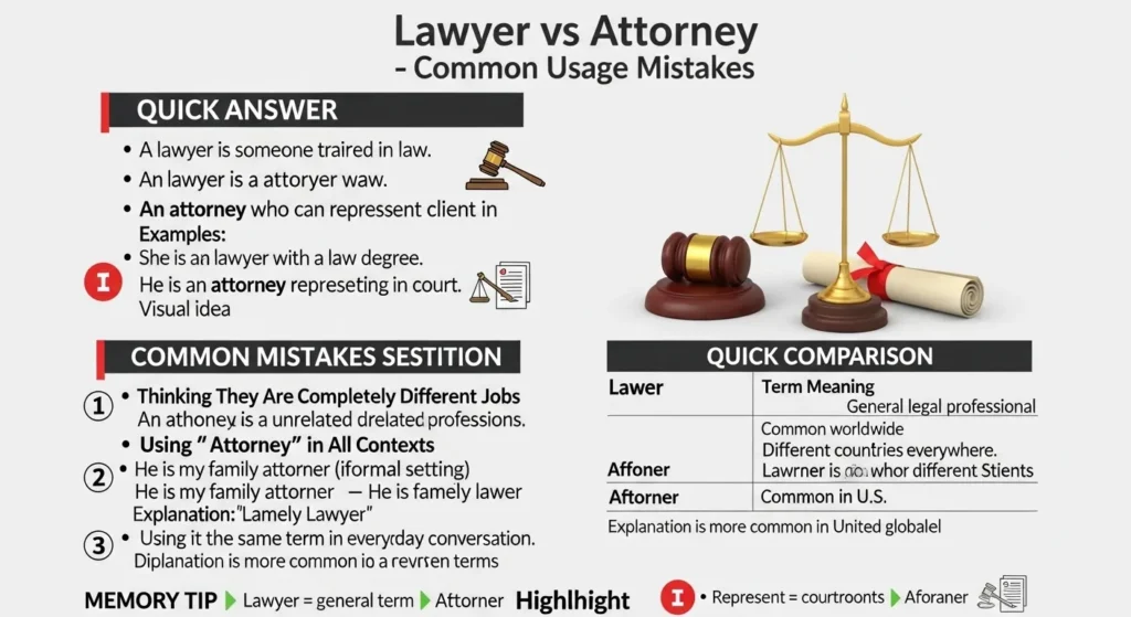 Common Mistakes with Lawyer or Attorney