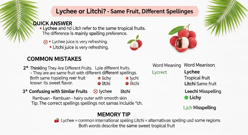 Common Mistakes with Lychee or Litchi
