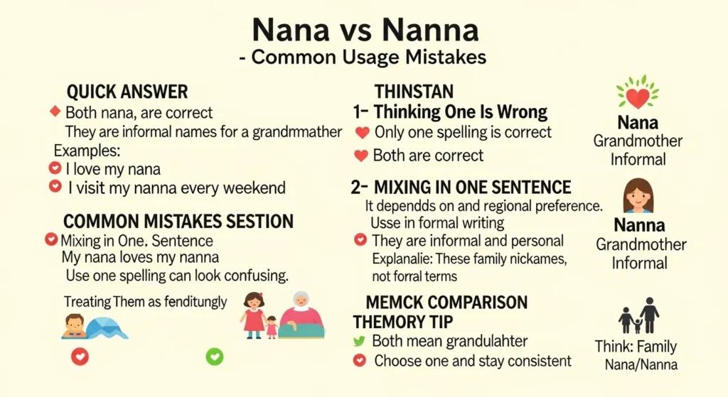 Common Mistakes with Nana or Nanna