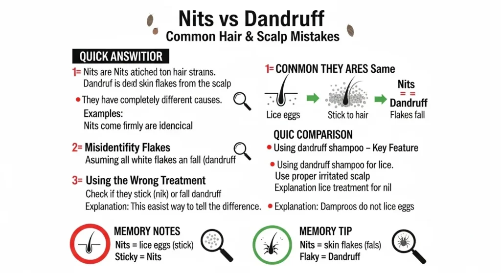 Common Mistakes with Nits or Dandruff