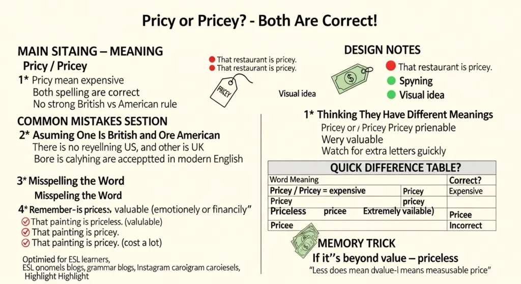 Common Mistakes with Pricy or Pricey