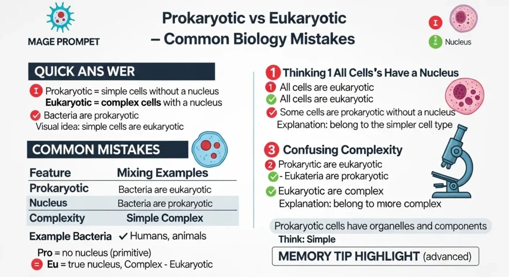 Common Mistakes with Prokaryotic or Eukaryotic