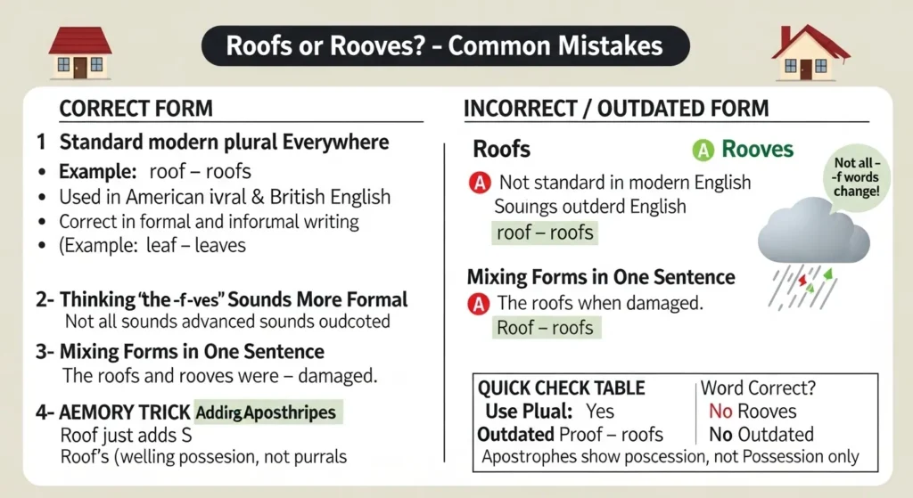 Common Mistakes with Roofs or Rooves