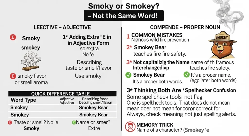 Common Mistakes with Smoky or Smokey