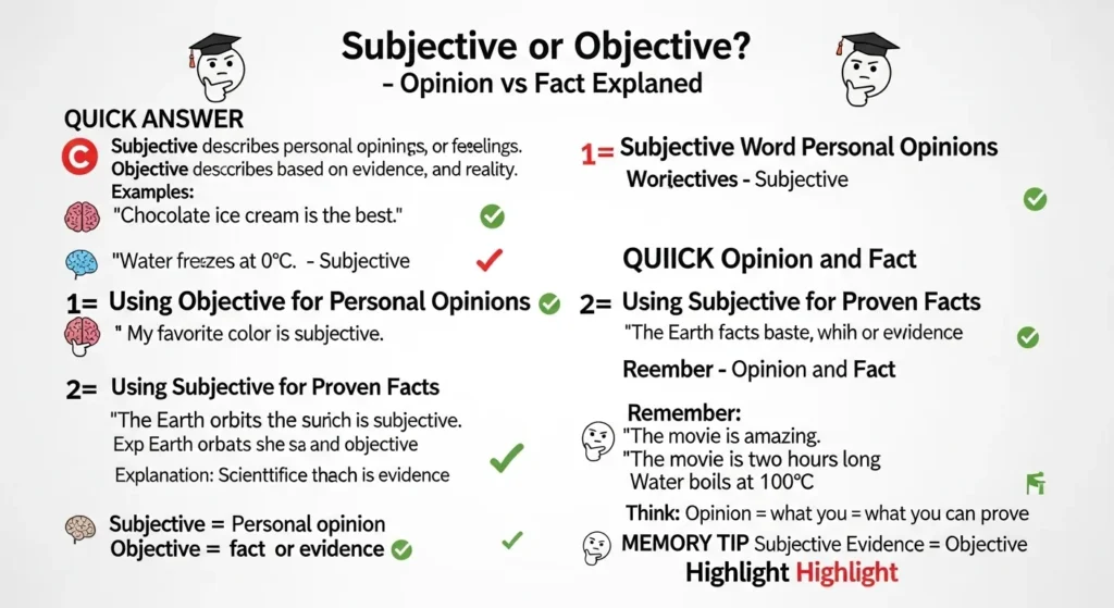 Common Mistakes with Subjective or Objective