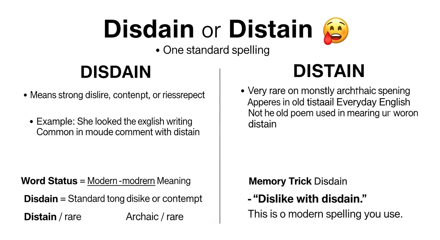 disdain or distain