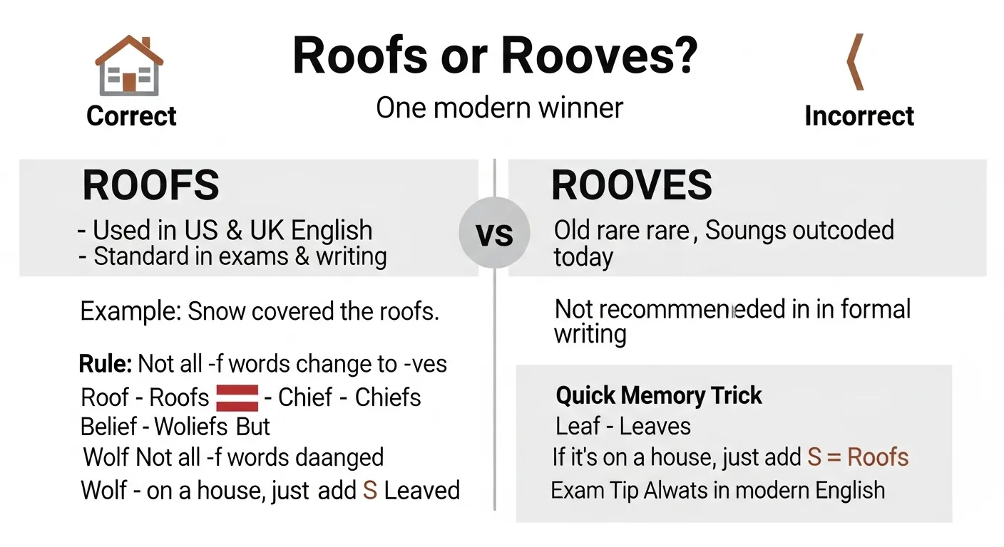 roofs or rooves
