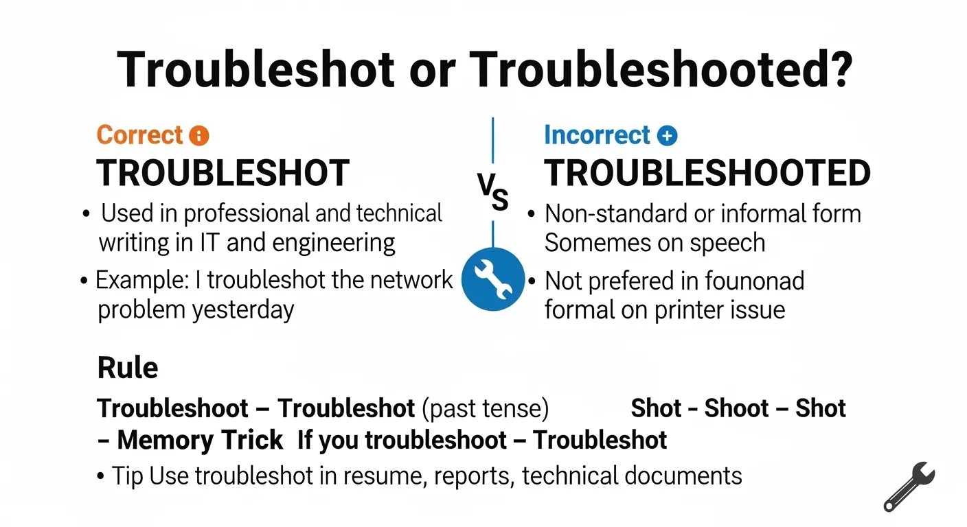 troubleshot or troubleshooted