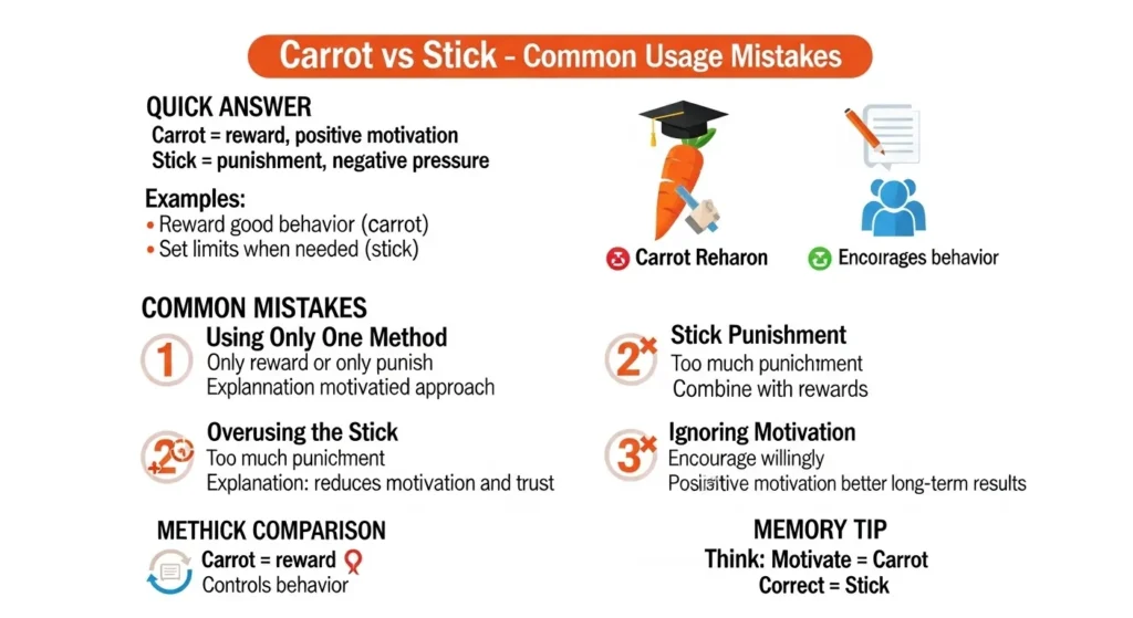 Common Mistakes with Carrot or Stick