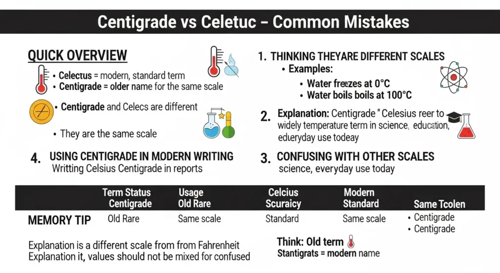 Common Mistakes with Centigrade or Celsius