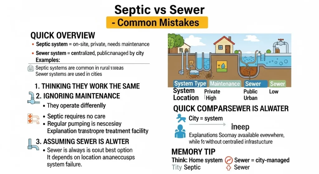 Common Mistakes with Septic or Sewer