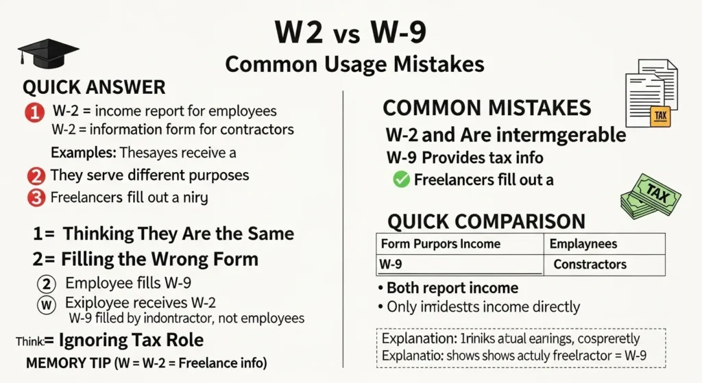 Common Mistakes with W2 or W9